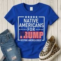 Native Americans For Trump Conservative Women's T-Shirt thumb 3