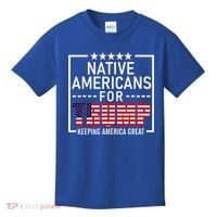 Native Americans For Trump Conservative Kids T-Shirt thumb 0