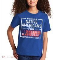 Native Americans For Trump Conservative Kids T-Shirt thumb 2