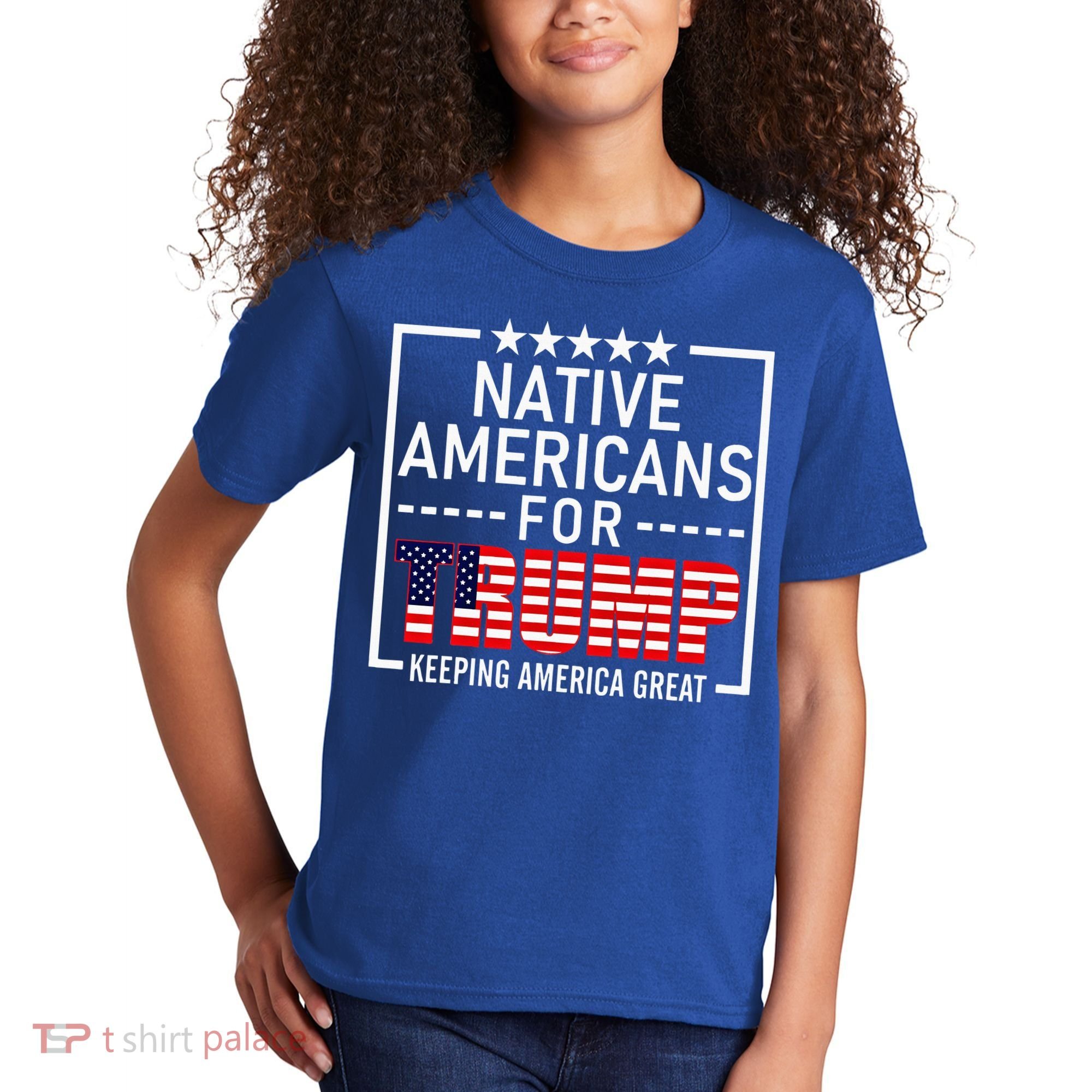 Native Americans For Trump Conservative Kids T-Shirt