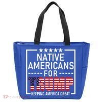 Native Americans For Trump Conservative Tote Bag thumb 0