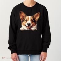 Nice And Funny Peeking Dog Cardigan Welsh Corgi Cute Gift Women's Sweatshirt thumb 0