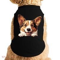 Nice And Funny Peeking Dog Cardigan Welsh Corgi Cute Gift Doggie Tank thumb 0
