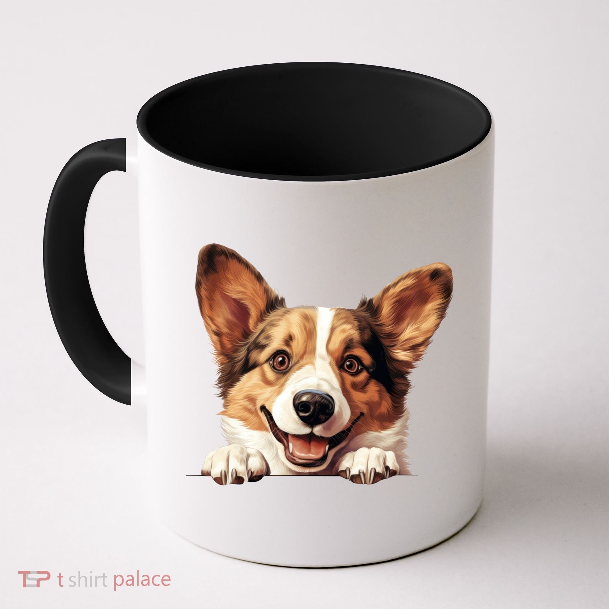 Nice And Funny Peeking Dog Cardigan Welsh Corgi Cute Gift Coffee Mug