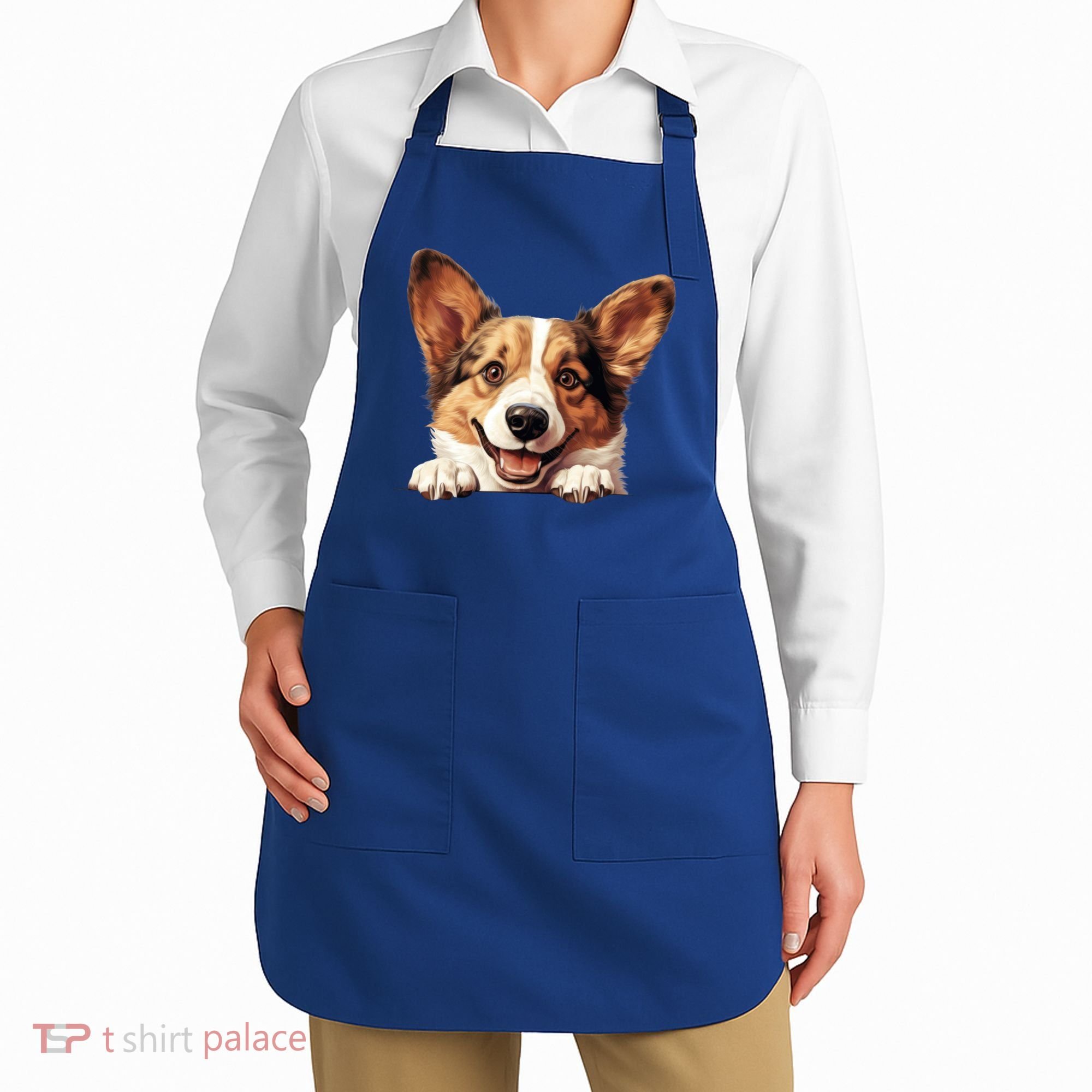 Nice And Funny Peeking Dog Cardigan Welsh Corgi Cute Gift Apron
