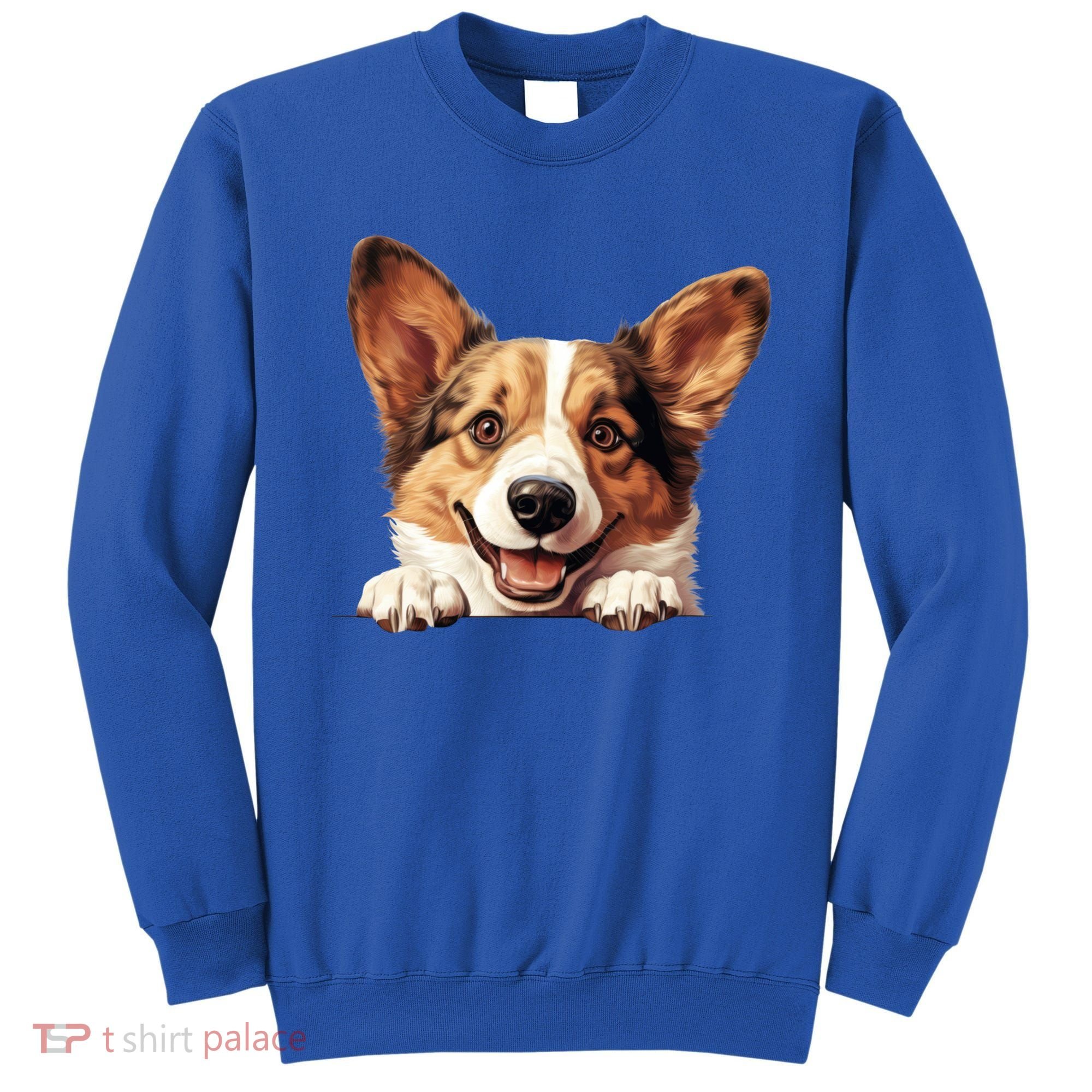Nice And Funny Peeking Dog Cardigan Welsh Corgi Cute Gift Sweatshirt