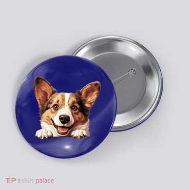 Nice And Funny Peeking Dog Cardigan Welsh Corgi Cute Gift Button