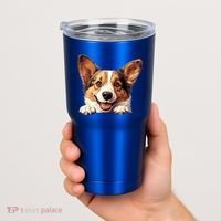 Nice And Funny Peeking Dog Cardigan Welsh Corgi Cute Gift Tumbler thumb 2