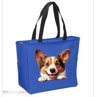 Nice And Funny Peeking Dog Cardigan Welsh Corgi Cute Gift Tote Bag thumb 2