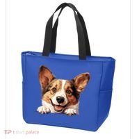 Nice And Funny Peeking Dog Cardigan Welsh Corgi Cute Gift Tote Bag thumb 3