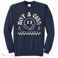 Not A Girl Non Binary  Gender Is A Construct Sweatshirt thumb 0