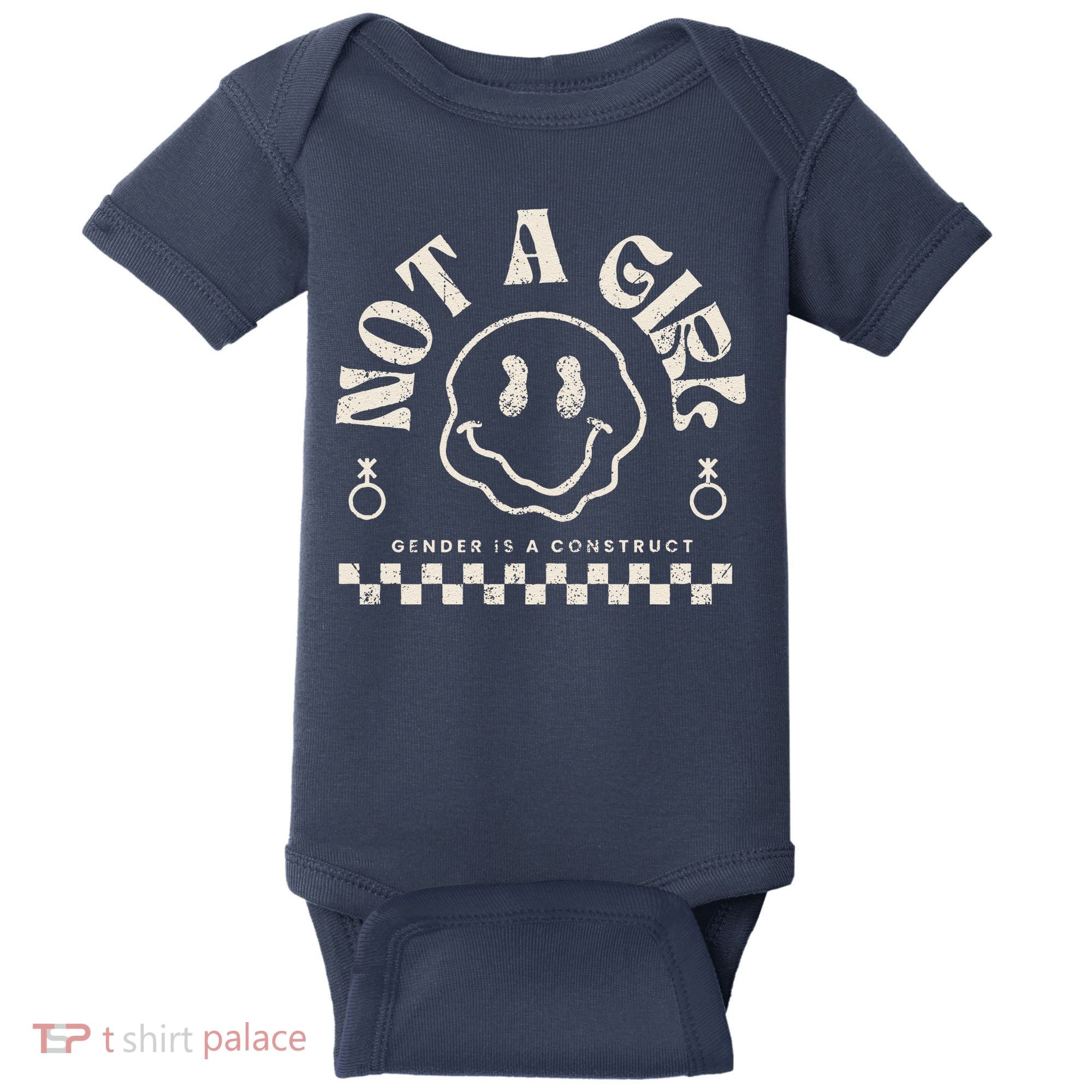 Not A Girl Non Binary  Gender Is A Construct Baby Bodysuit