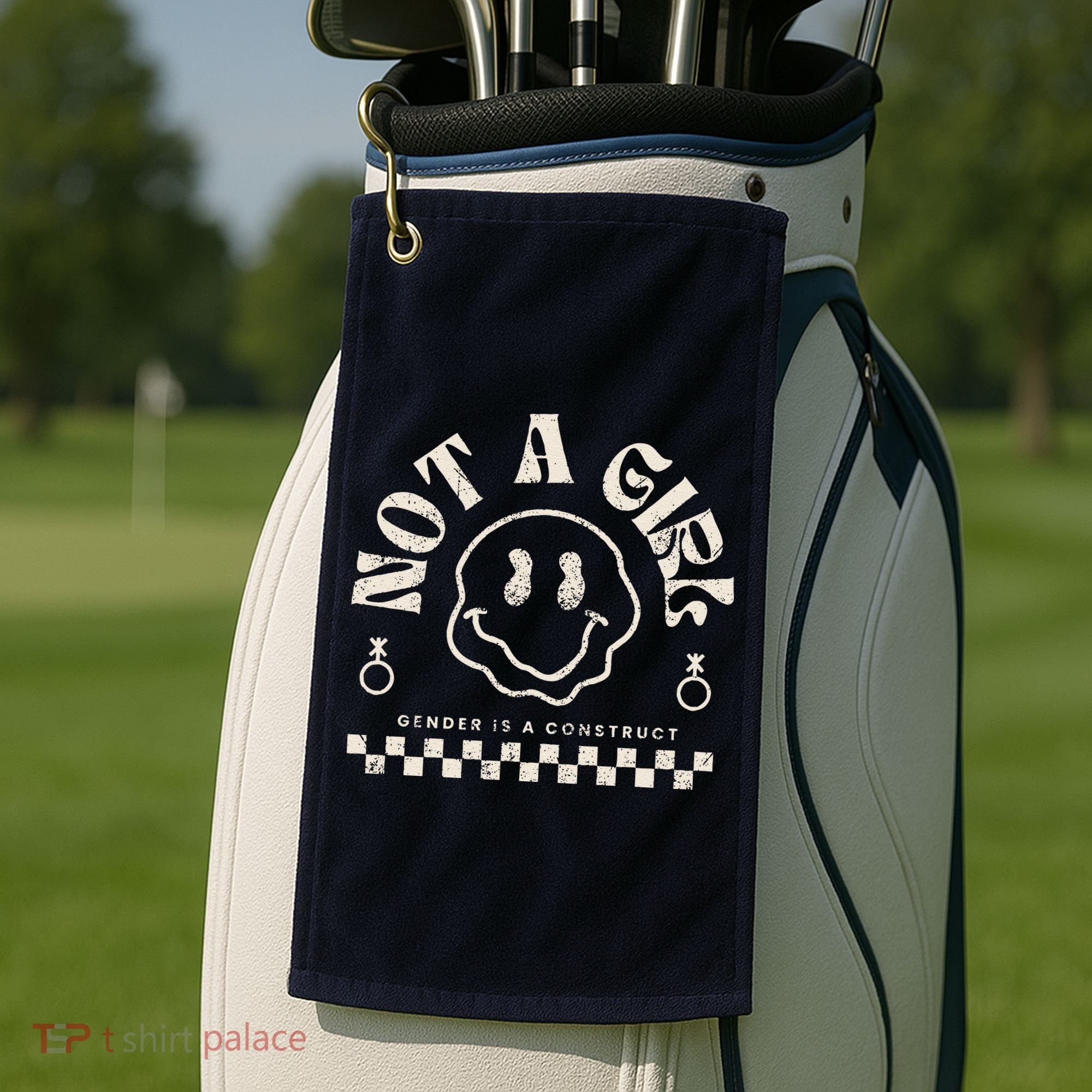 Not A Girl Non Binary  Gender Is A Construct Golf Towel