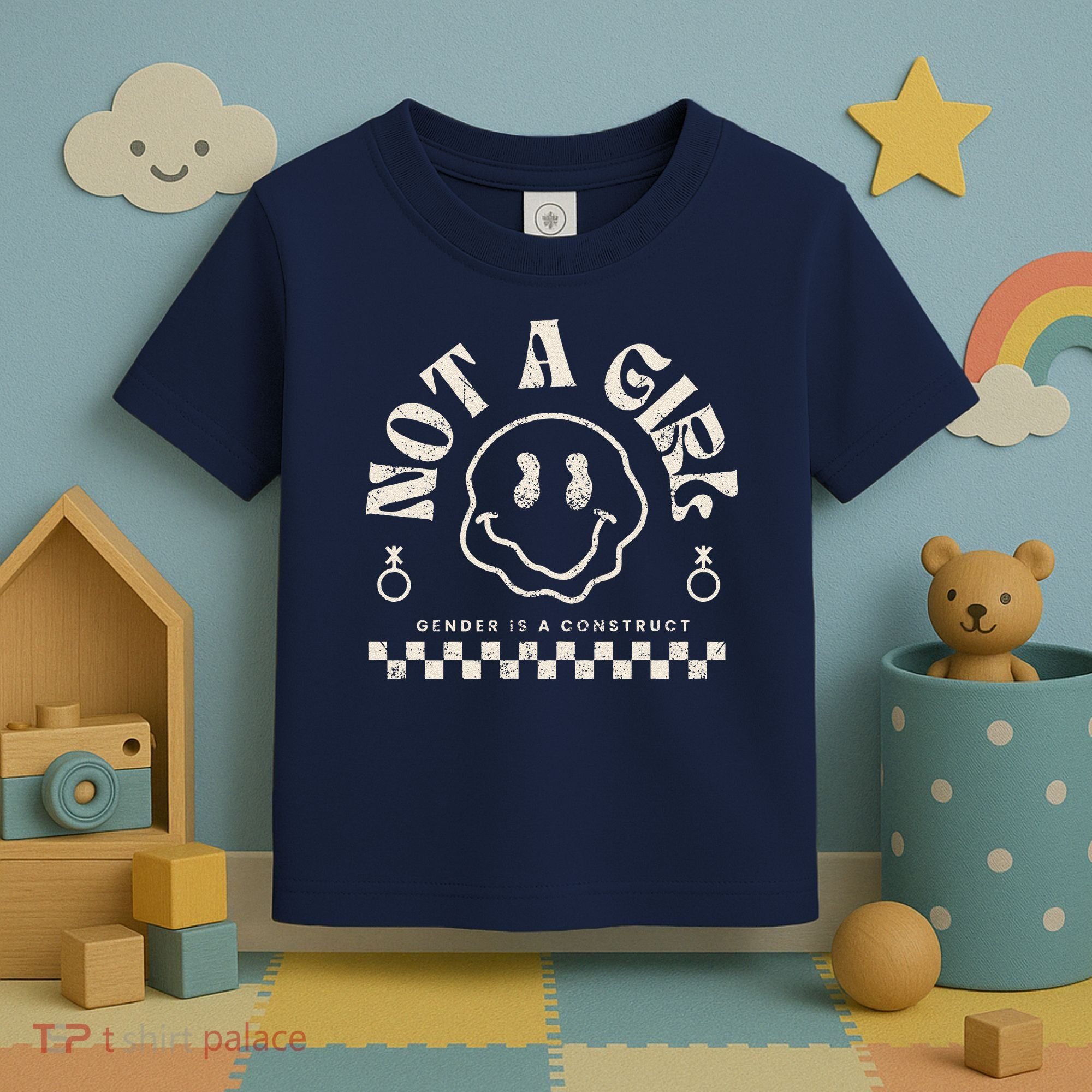 Not A Girl Non Binary  Gender Is A Construct Toddler T-Shirt