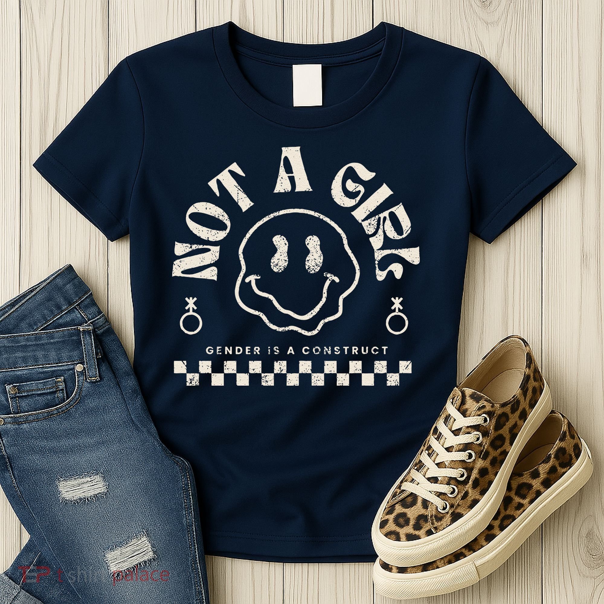 Not A Girl Non Binary  Gender Is A Construct Women's T-Shirt