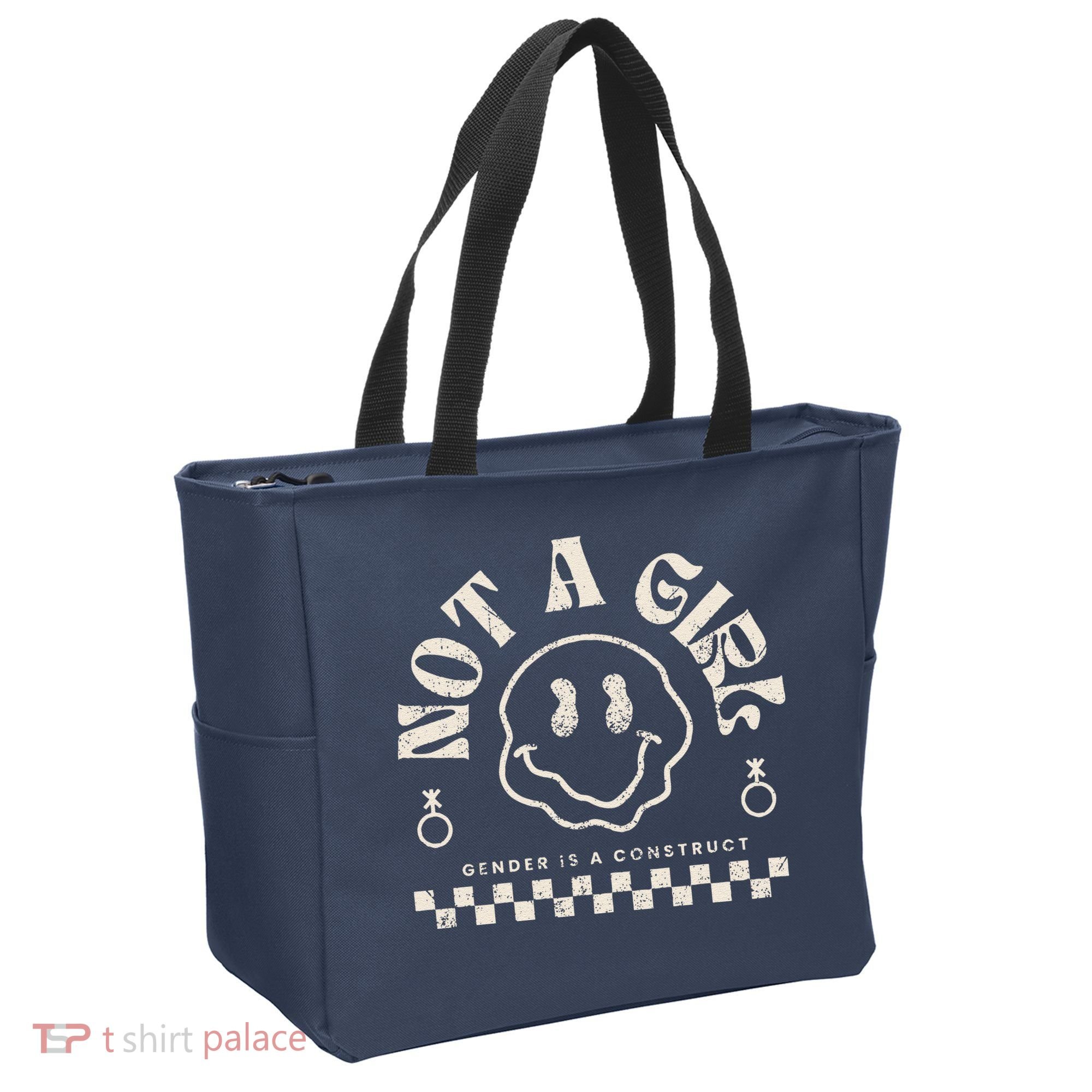Not A Girl Non Binary  Gender Is A Construct Tote Bag