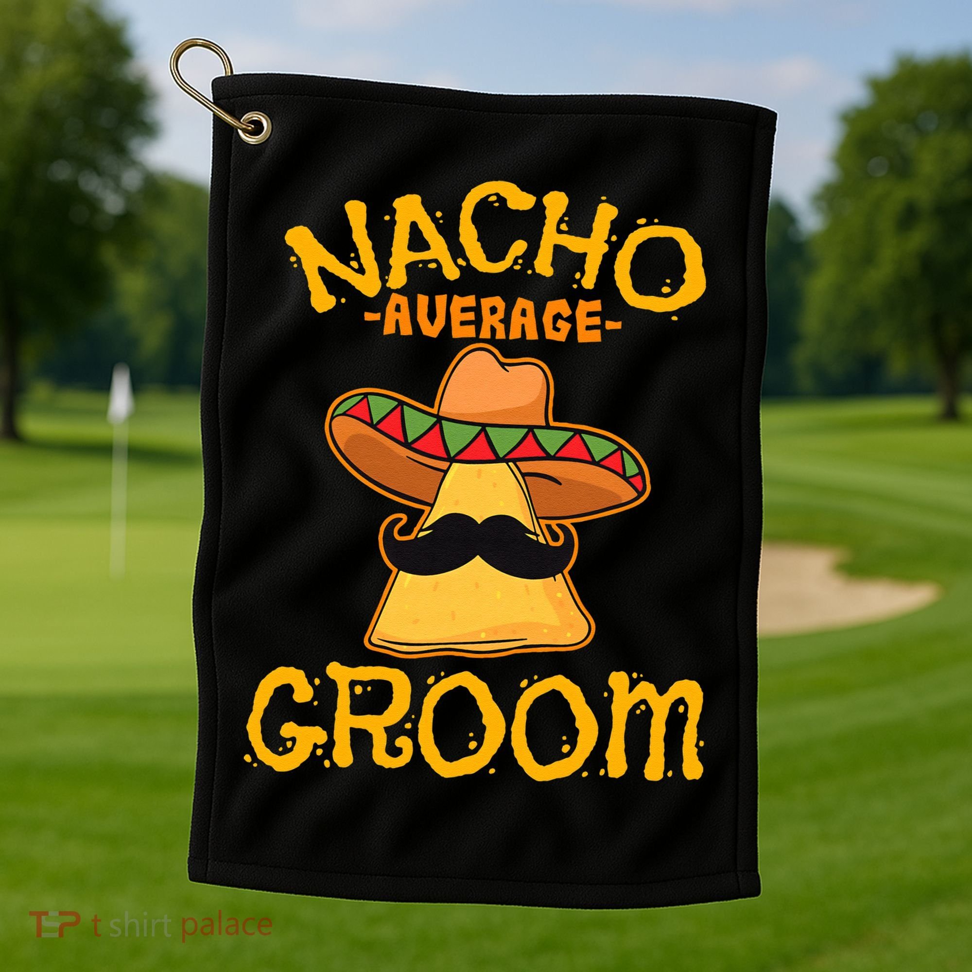 Nacho Average Groom Mexican Dish Husband Cinco De Mayo Golf Towel