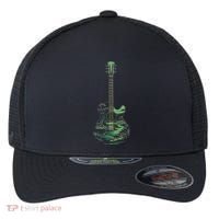 Nature Acoustic Guitar Forest Landscape Flexfit Unipanel Trucker Cap thumb 0