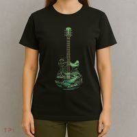 Nature Acoustic Guitar Forest Landscape T-Shirt thumb 4