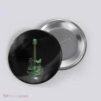 Nature Acoustic Guitar Forest Landscape Button thumb 0