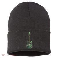 Nature Acoustic Guitar Forest Landscape Sustainable Knit Beanie thumb 0