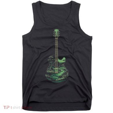 Nature Acoustic Guitar Forest Landscape Tank Top