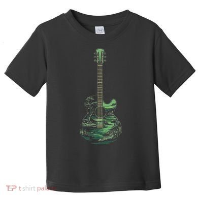 Nature Acoustic Guitar Forest Landscape Toddler T-Shirt