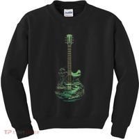 Nature Acoustic Guitar Forest Landscape Kids Sweatshirt thumb 0