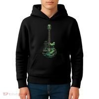 Nature Acoustic Guitar Forest Landscape Kids Hoodie thumb 4