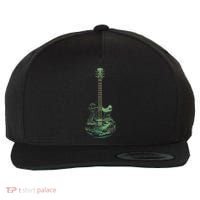 Nature Acoustic Guitar Forest Landscape Wool Snapback Cap thumb 0