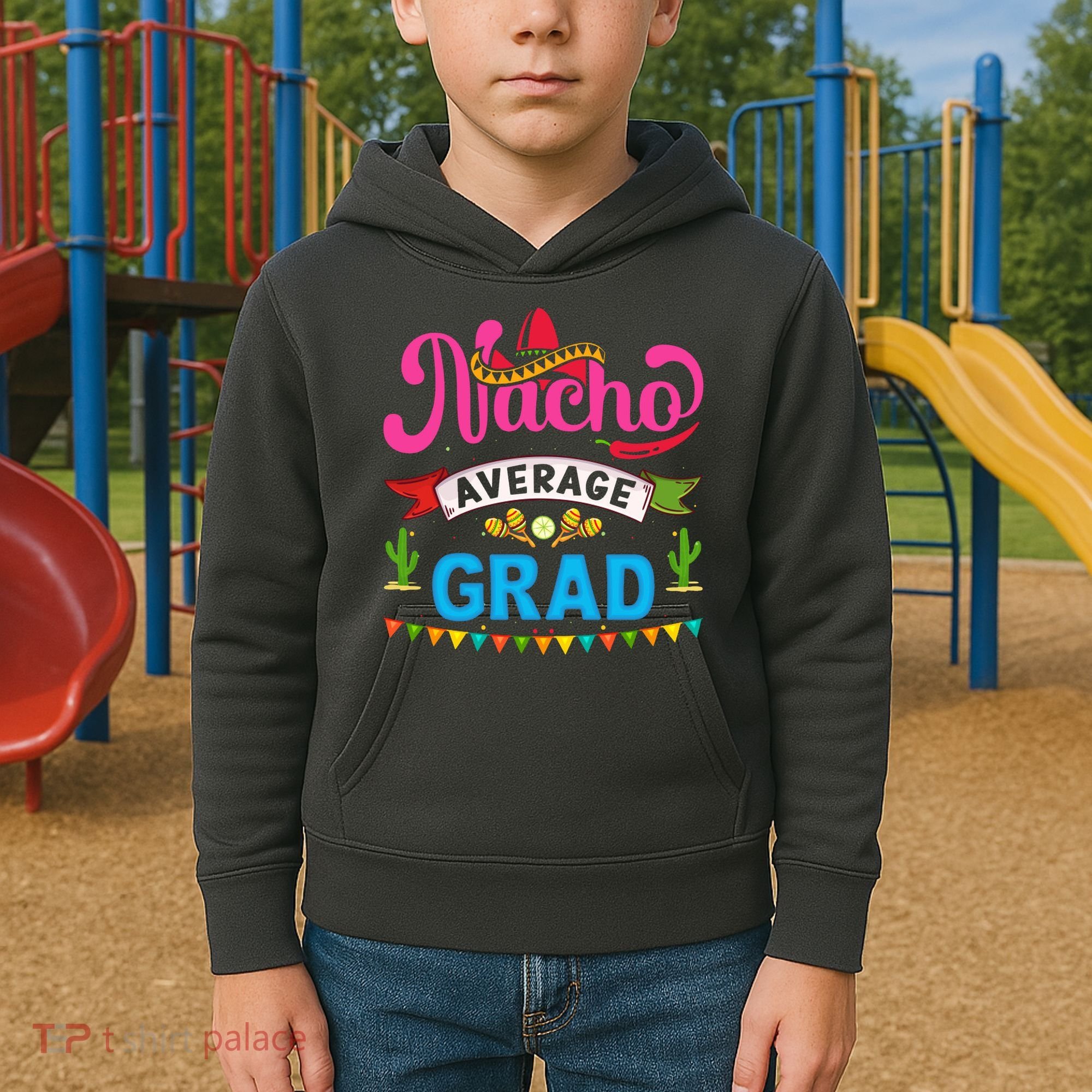 Nacho Average Grad Cinco De Mayo Kids Hoodie