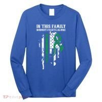 Nobody Alonefunny Gift Traumatic Brain Injury Awareness Ribbon Gift Long Sleeve Shirt thumb 0
