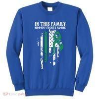 Nobody Alonefunny Gift Traumatic Brain Injury Awareness Ribbon Gift Sweatshirt thumb 0