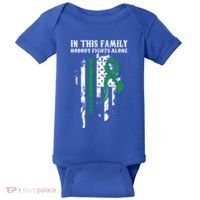 Nobody Alonefunny Gift Traumatic Brain Injury Awareness Ribbon Gift Baby Bodysuit thumb 0