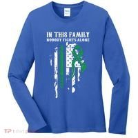 Nobody Alonefunny Gift Traumatic Brain Injury Awareness Ribbon Gift Women's Long Sleeve Shirt thumb 0