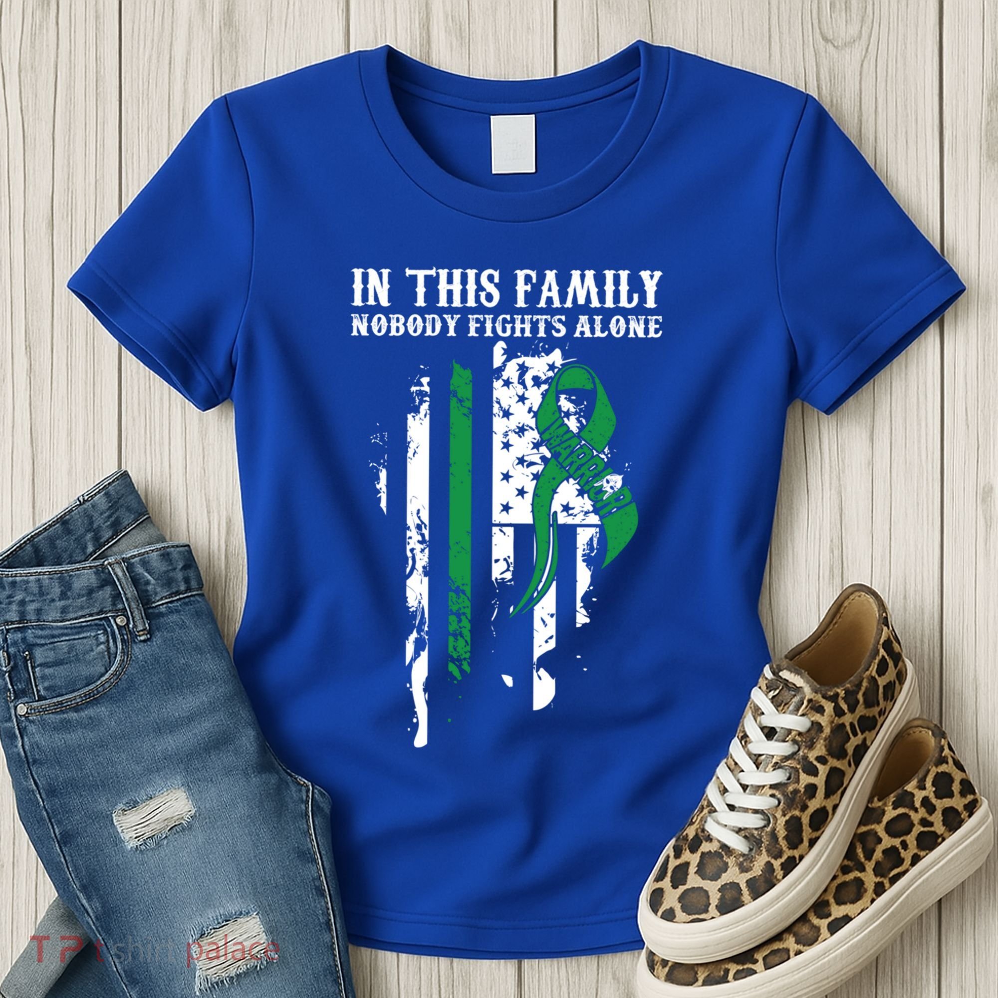 Nobody Alonefunny Gift Traumatic Brain Injury Awareness Ribbon Gift Women's T-Shirt
