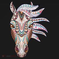 Native American Geometric Horse Coaster thumb 2