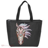 Native American Geometric Horse Tote Bag thumb 0