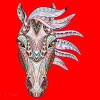 Native American Geometric Horse Santa Hat thumb 1