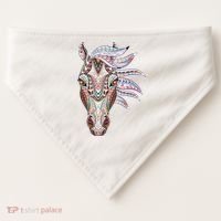 Native American Geometric Horse USA-Made Doggie Bandana thumb 0