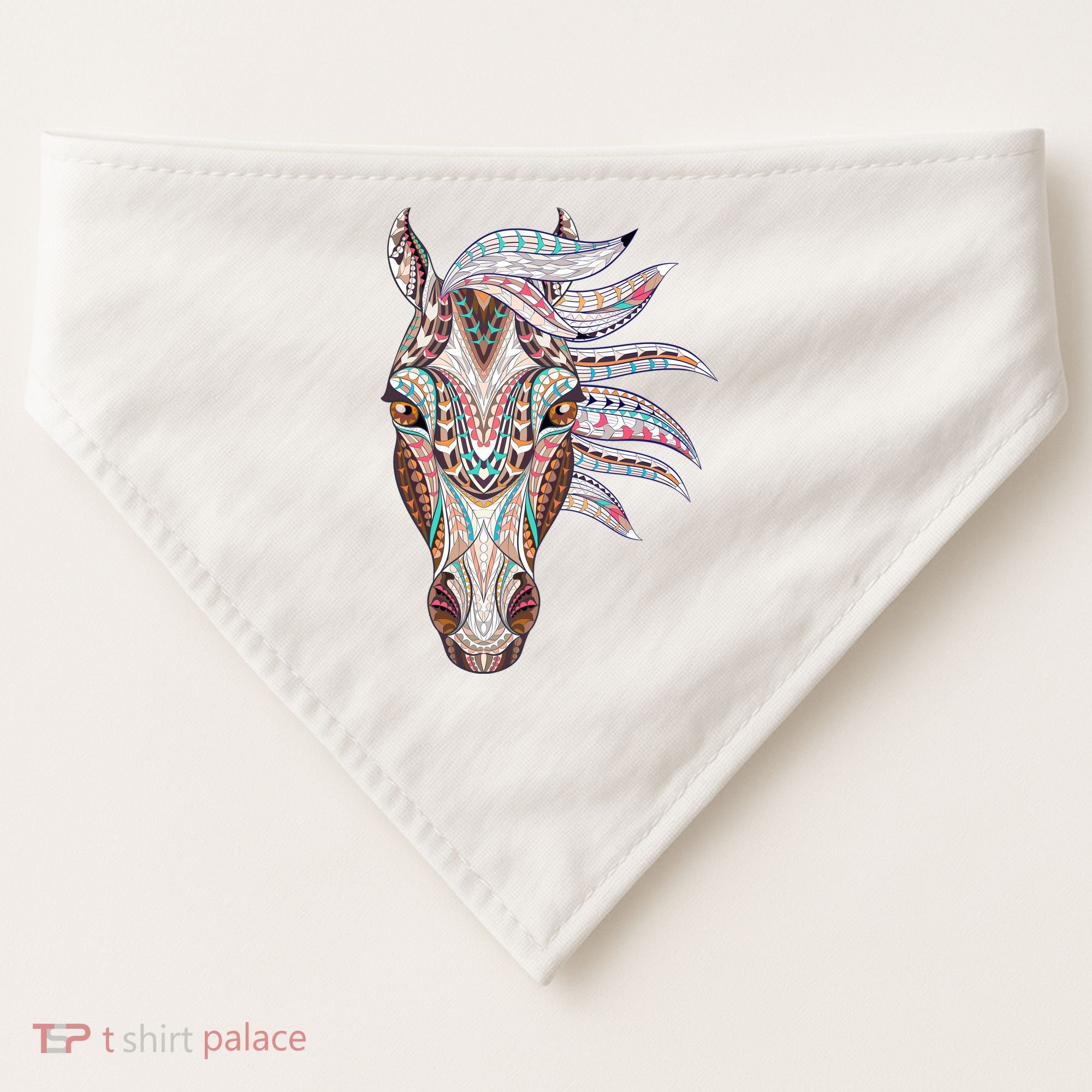 Native American Geometric Horse USA-Made Doggie Bandana