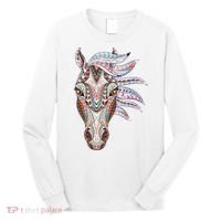Native American Geometric Horse Long Sleeve Shirt thumb 0
