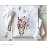 Native American Geometric Horse Sweatshirt thumb 2