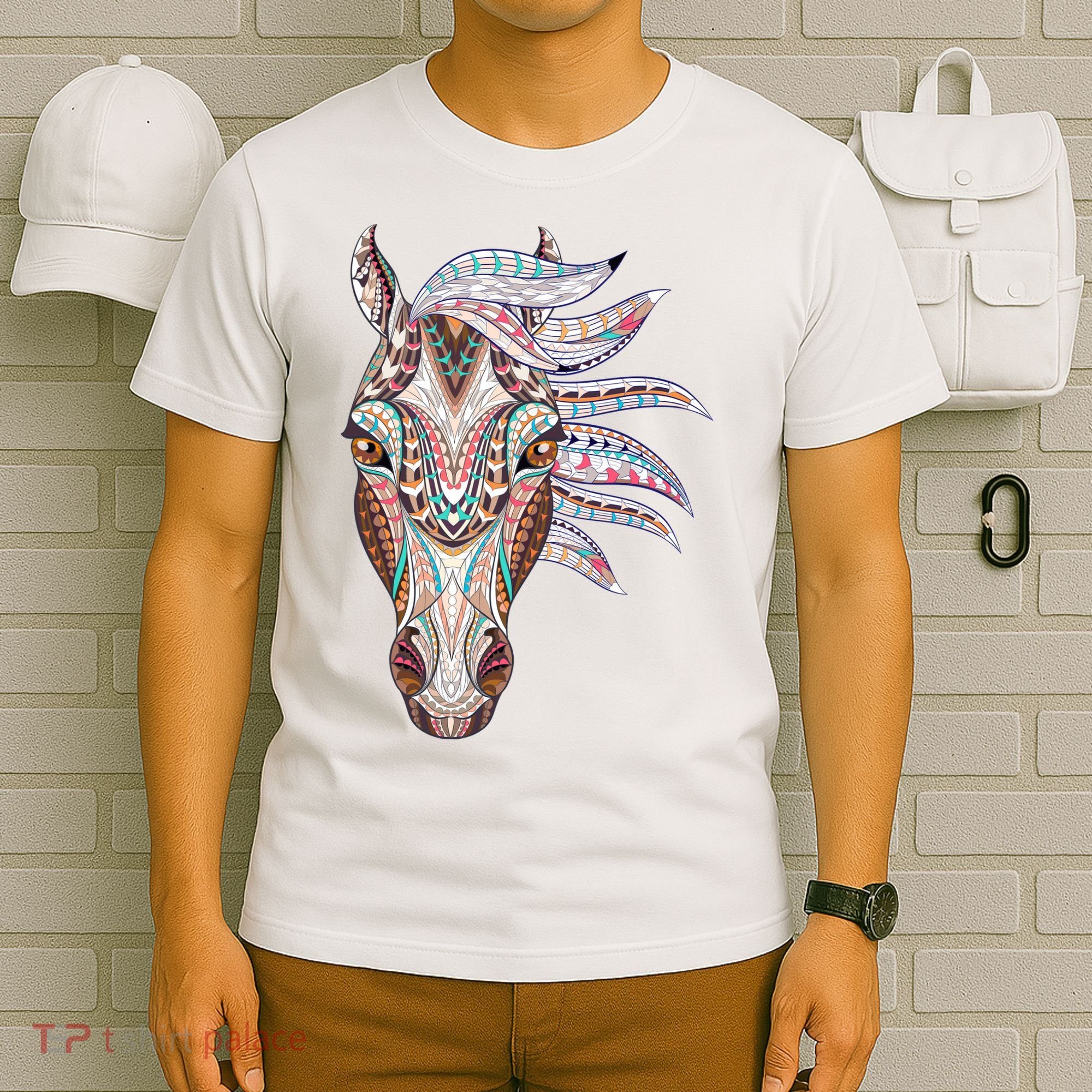 Native American Geometric Horse T-Shirt