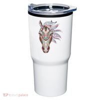 Native American Geometric Horse Tumbler thumb 0