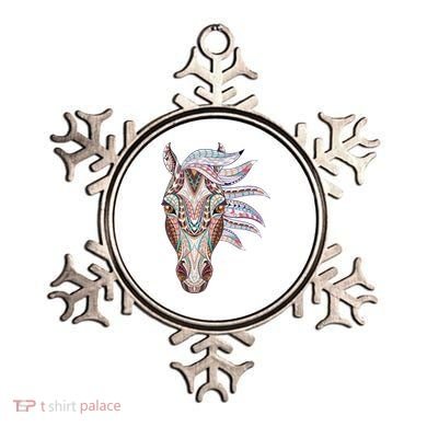 Native American Geometric Horse Ornament