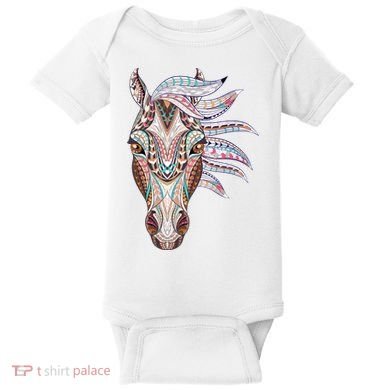 Native American Geometric Horse Baby Bodysuit