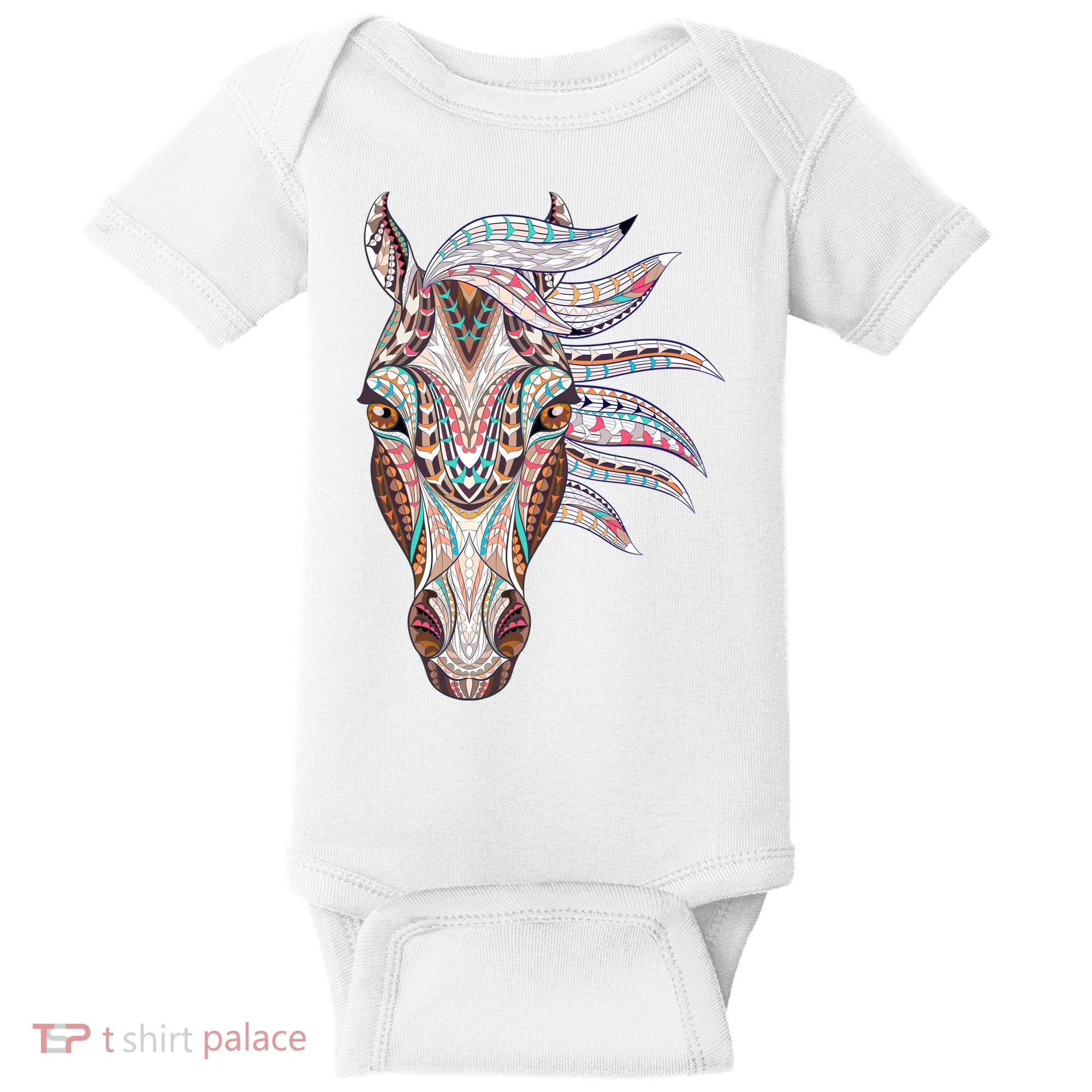 Native American Geometric Horse Baby Bodysuit