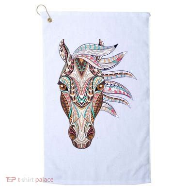 Native American Geometric Horse Golf Towel