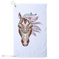 Native American Geometric Horse Golf Towel thumb 0